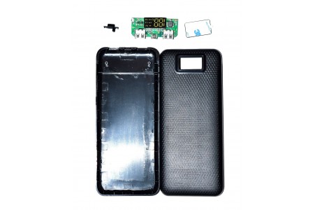 Power Bank корпус на 7 аккумуляторов 18650 (Черный)