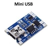 Модуль заряду Li-Ion акумуляторів 4,2В, із захистом, Mini USB